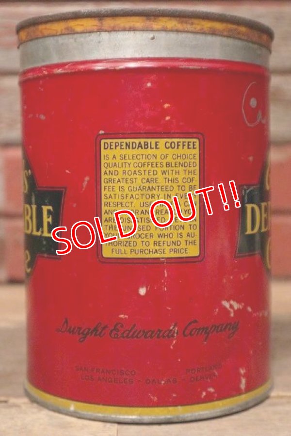 画像4: dp-220810-15 Edward's DEPENDABLE Coffee / Vintage Tin Can