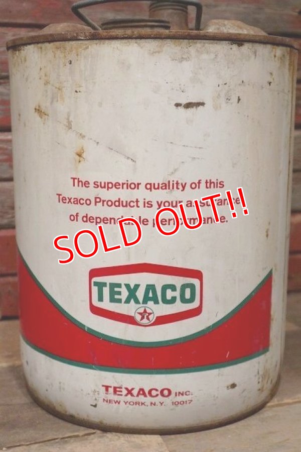 画像3: dp-220810-04 TEXACO / 1960's 5 U.S.Gallons Oil Can