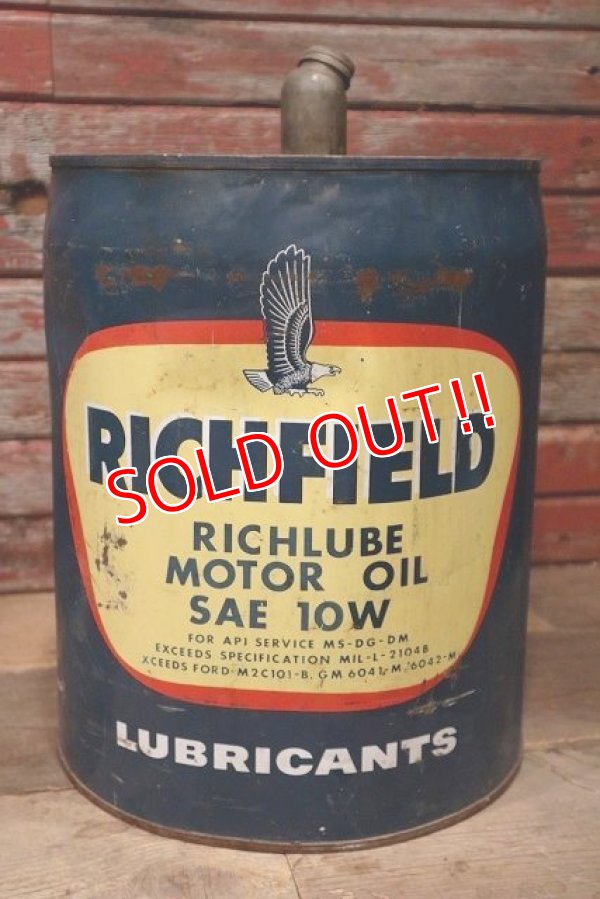 画像1: dp-220810-05 RICHFIELD / 1960's 5 U.S.Gallons Oil Can