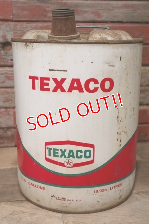 画像1: dp-220810-04 TEXACO / 1960's 5 U.S.Gallons Oil Can