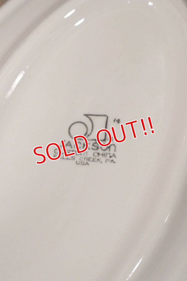 画像6: dp-220901-07 Mobil / Jackson Custom China Vintage Oval Plate