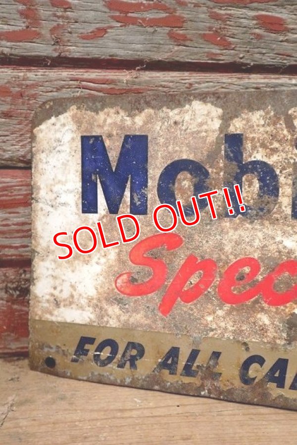 画像8: dp-220901-08 Mobiloil Special / 〜1950's W-side Metal Sign