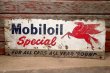 画像1: dp-220901-08 Mobiloil Special / 〜1950's W-side Metal Sign