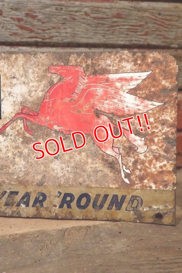 画像6: dp-220901-08 Mobiloil Special / 〜1950's W-side Metal Sign