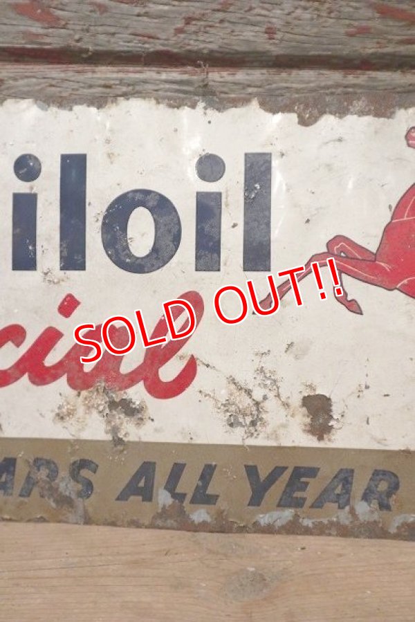 画像4: dp-220901-08 Mobiloil Special / 〜1950's W-side Metal Sign