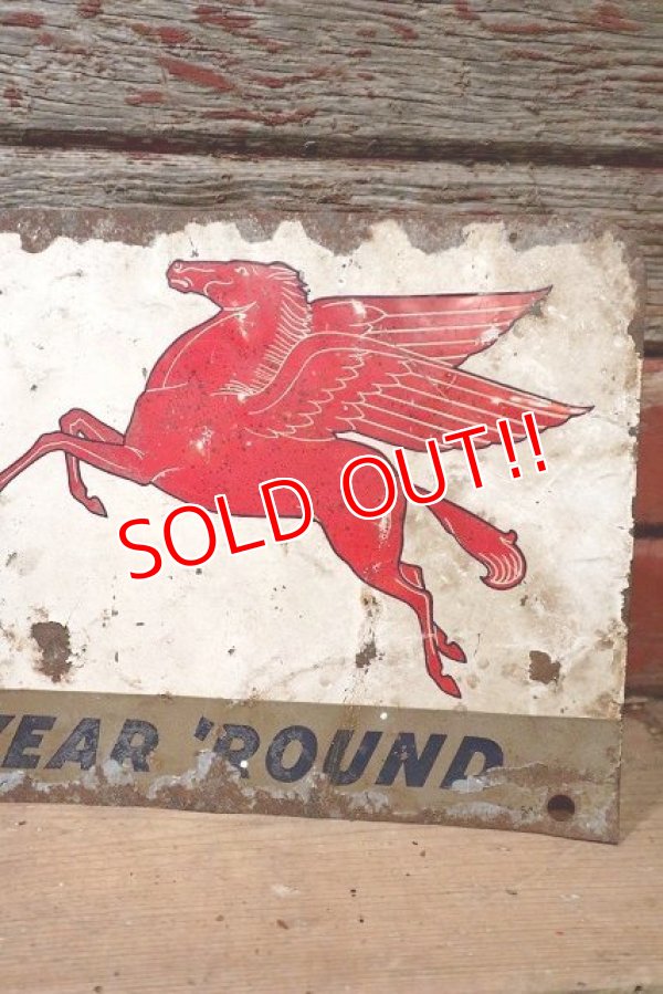 画像2: dp-220901-08 Mobiloil Special / 〜1950's W-side Metal Sign