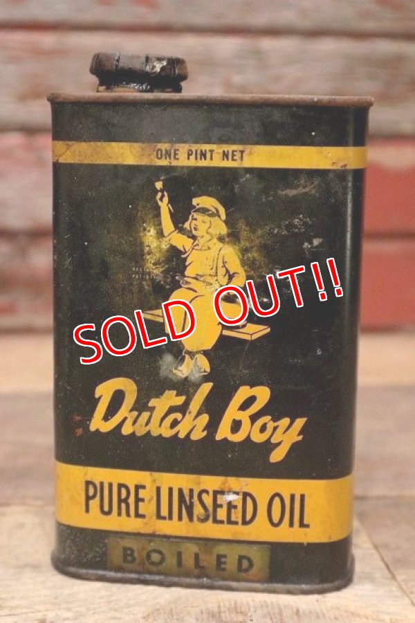 画像1: dp-220901-13 Dutch Boy / 1960's PURE LINSEED Can