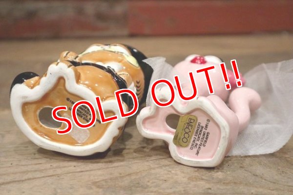 画像9: ct-220901-14 Garfield & Arlene / Enesco 1980's Ceramic Bride & Groom