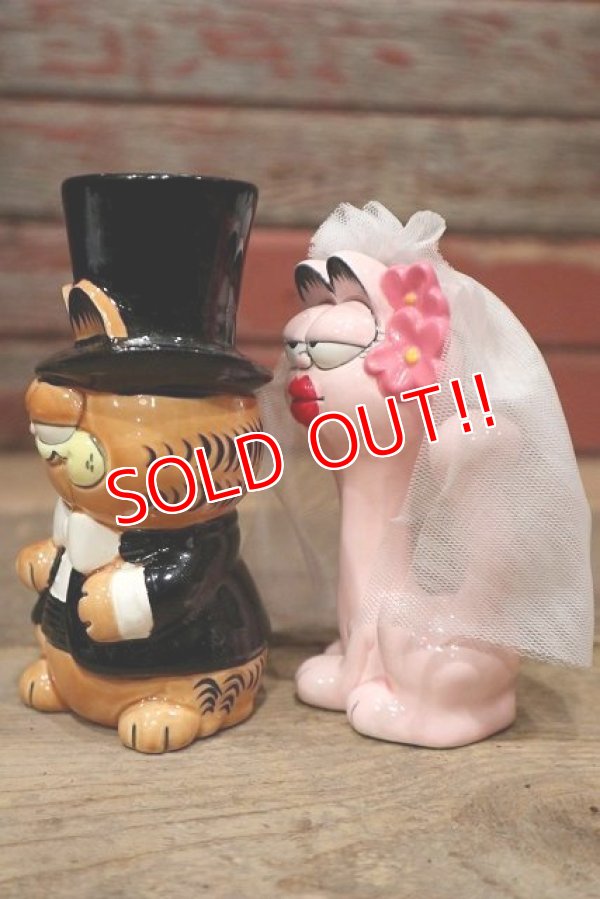 画像6: ct-220901-14 Garfield & Arlene / Enesco 1980's Ceramic Bride & Groom