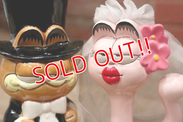 画像4: ct-220901-14 Garfield & Arlene / Enesco 1980's Ceramic Bride & Groom