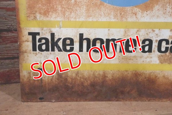 画像8: dp-220901-42 PEPSI / 1960's W-side Metal Sign "Take home a case"