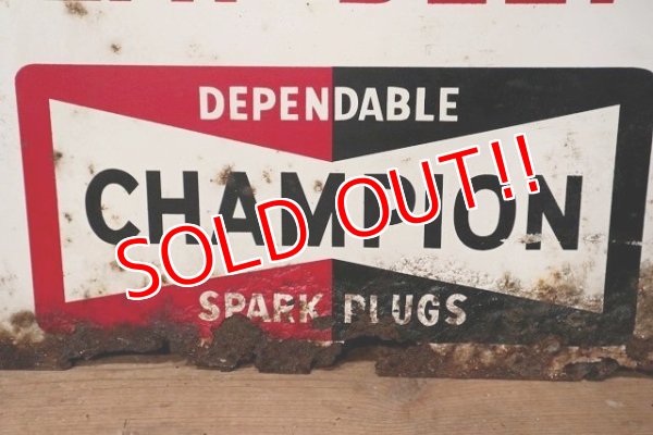 画像2: dp-220901-35 CHAMPION / 1960's "FASTEN YOUR SEAT BELTS" Metal Sign