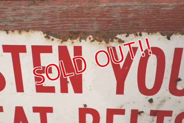 画像7: dp-220901-35 CHAMPION / 1960's "FASTEN YOUR SEAT BELTS" Metal Sign