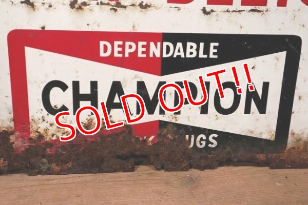 画像6: dp-220901-35 CHAMPION / 1960's "FASTEN YOUR SEAT BELTS" Metal Sign