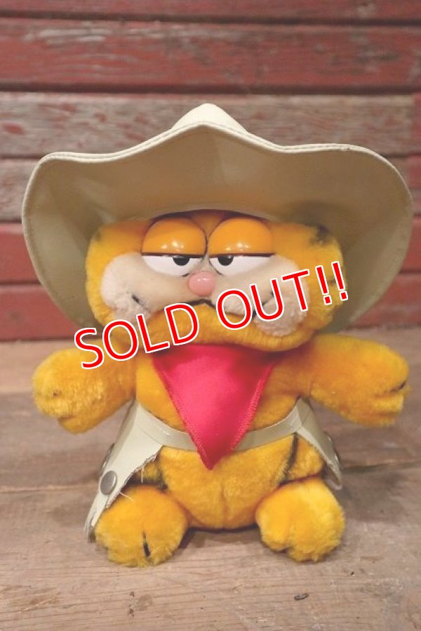 画像1: ct-220901-14 Garfield / DAKIN 1980's Plush Doll "Cowboy"