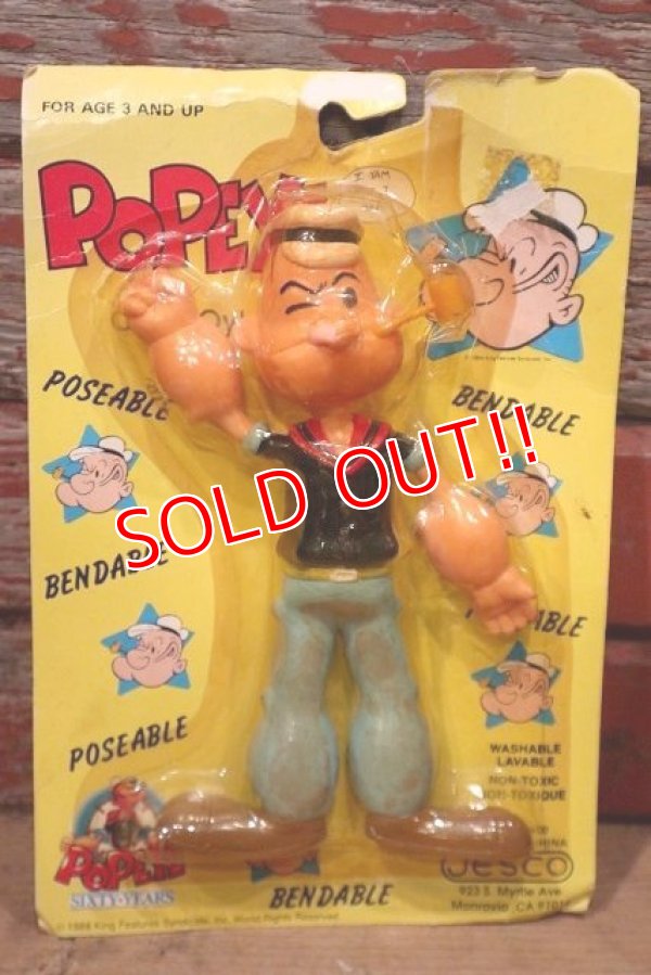 画像1: ct-220901-13 Popeye / JESCO 1988 Poseable Bendable Figure