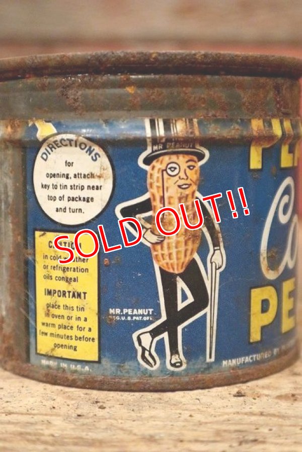 画像2: dp-220901-54 PLANTERS / MR.PEANUT 1950's-1960's Cocktail Peanuts Tin Can