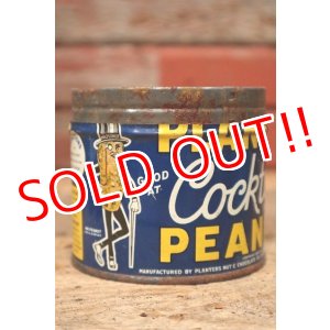 画像: dp-220901-52 PLANTERS / MR.PEANUT 1940's-1950's Cocktail Peanuts Tin Can