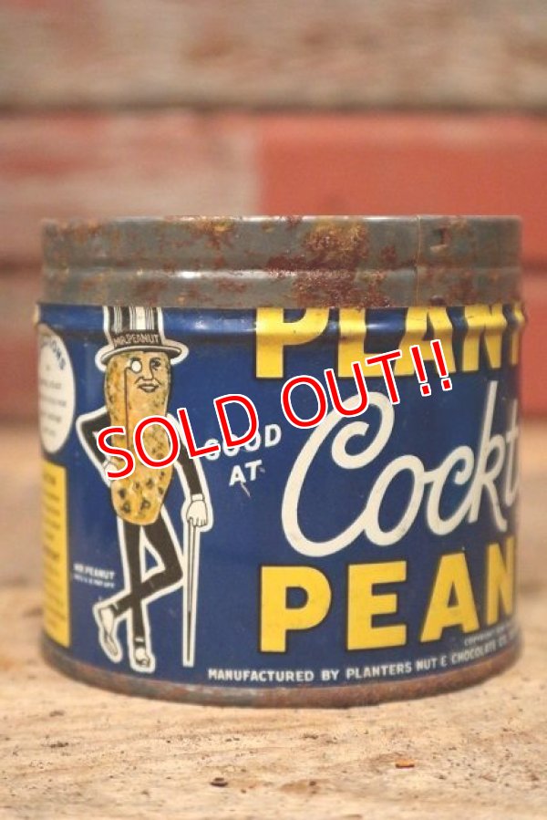 画像1: dp-220901-52 PLANTERS / MR.PEANUT 1940's-1950's Cocktail Peanuts Tin Can