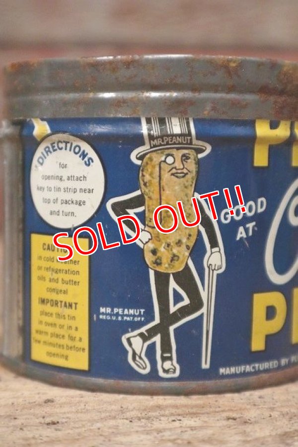画像2: dp-220901-52 PLANTERS / MR.PEANUT 1940's-1950's Cocktail Peanuts Tin Can