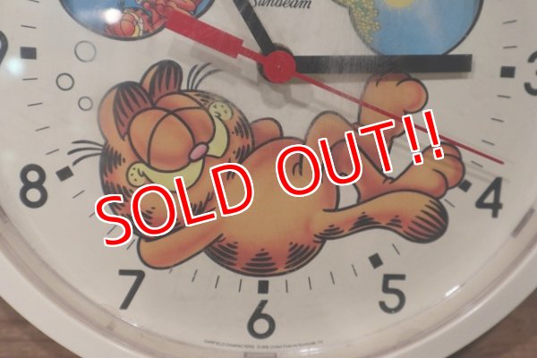 画像2: ct-220901-14 Garfield / Sunbeam 1980's Wall Clock