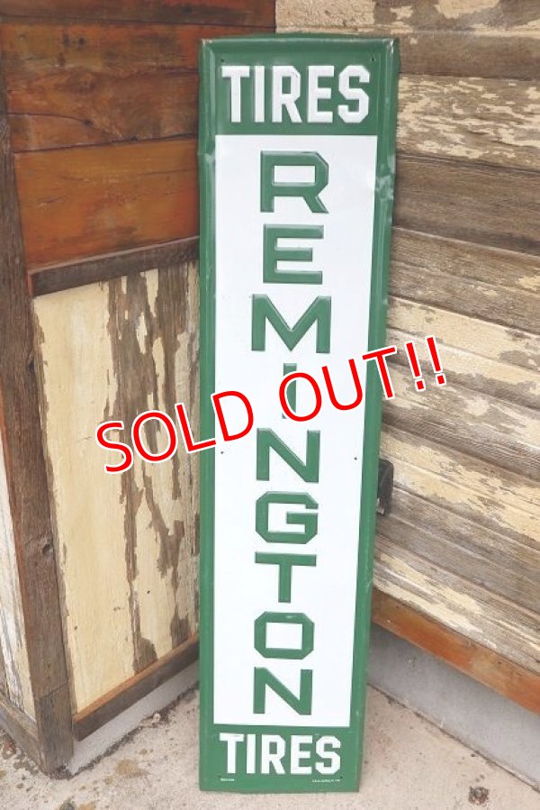 画像1: dp-220801-21 REMINGTON TIRES / 1960's Metal Sign