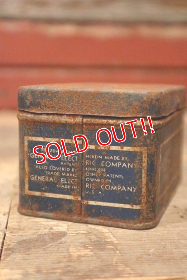 画像5: dp-220901-104 GENERAL ELECTRIC / 1940's MAZDA AUTO LAMPS Tin Can