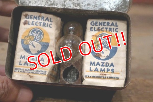 画像6: dp-220901-104 GENERAL ELECTRIC / 1940's MAZDA AUTO LAMPS Tin Can