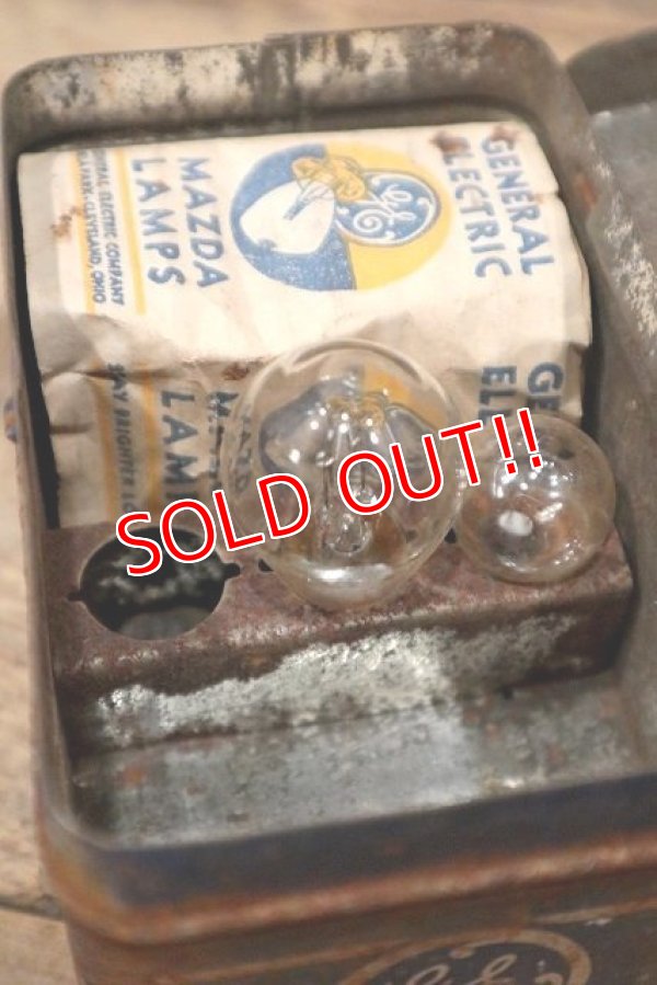 画像8: dp-220901-104 GENERAL ELECTRIC / 1940's MAZDA AUTO LAMPS Tin Can