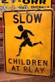 画像1: dp-221001-02 Road Sign 〜1950's "SLOW CHILDREN AT PLAY"