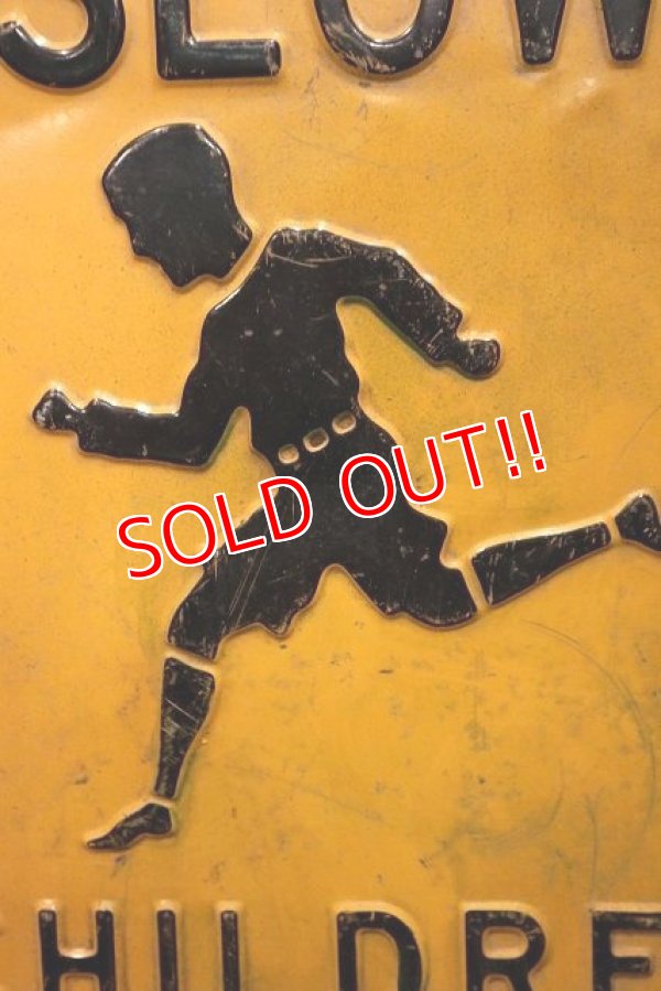 画像3: dp-221001-02 Road Sign 〜1950's "SLOW CHILDREN AT PLAY"