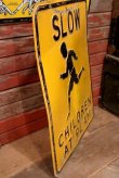 画像5: dp-221001-02 Road Sign 〜1950's "SLOW CHILDREN AT PLAY"