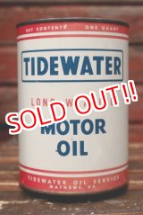 画像: dp-220301-71 TIDEWATER / 1950's MOTOR OIL One U.S. Quart Can