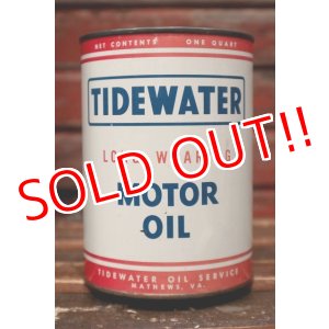 画像: dp-220301-71 TIDEWATER / 1950's MOTOR OIL One U.S. Quart Can