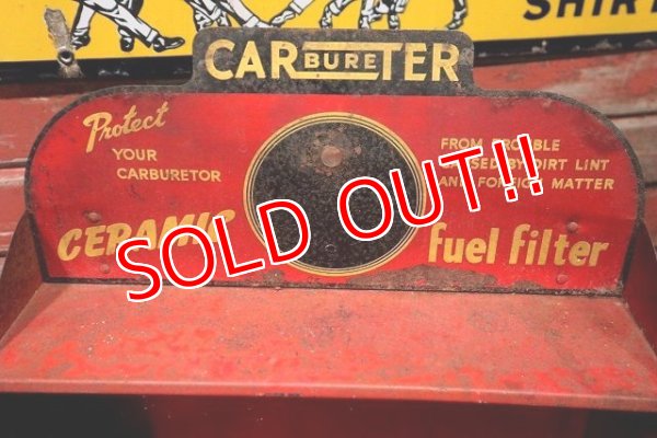 画像2: dp-221001-48 CARTER CARBURETER / 1940's Fuel Filter Metal Display Shelf Cabinet