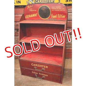 画像: dp-221001-48 CARTER CARBURETER / 1940's Fuel Filter Metal Display Shelf Cabinet