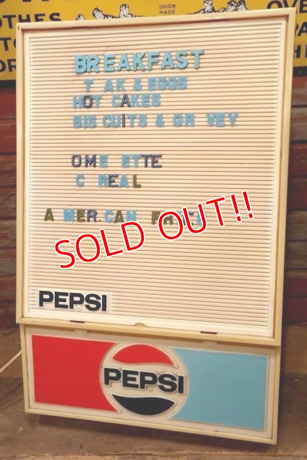 画像6: dp-221001-03 PEPSI / 1970's-1980's Lighted Menu Sign