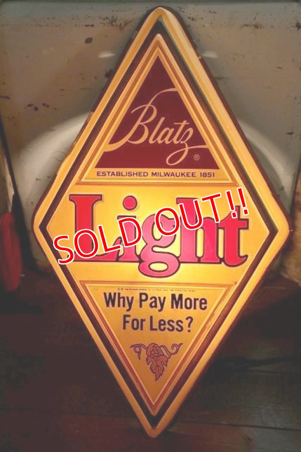画像1: dp-221001-28 Blatz Light Beer / 1980's Lighted Sign