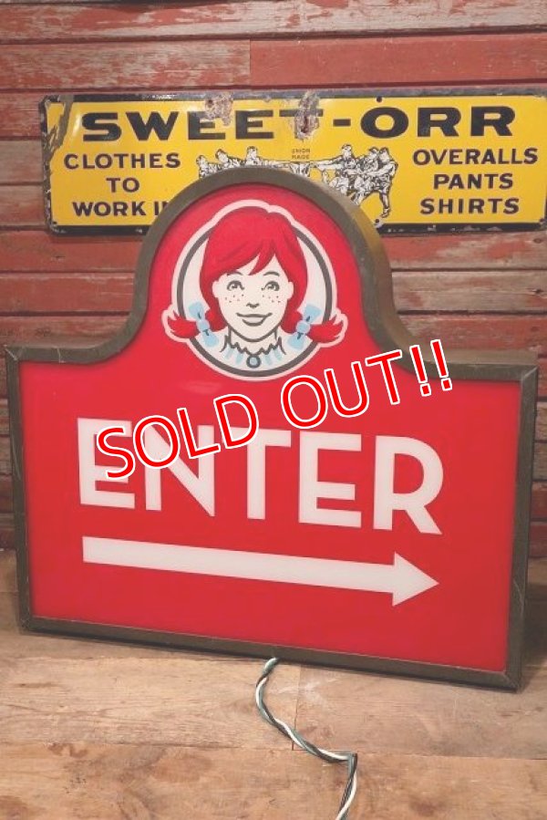 画像1: dp-221001-37 WENDY'S / 2013〜 Drive-Thru Sign "ENTER"