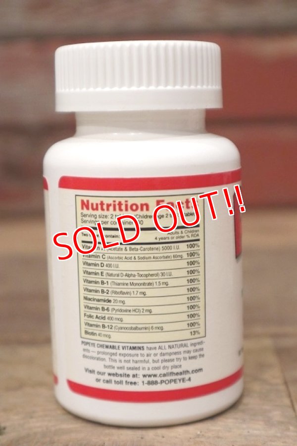 画像3: ct-220901-13 Popeye / California Hearth 1997 MULTI-VITAMINS 