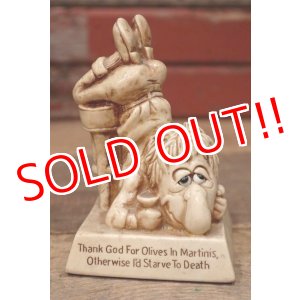 画像: ct-220901-15 RUSS BERRIE 1970's Message Doll "Thank God For Olivers In Martinis, Otherwise I'd Starve To Death"
