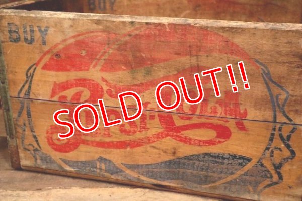 画像2: dp-221101-28 PEPSI COLA / 1940's Wood Box