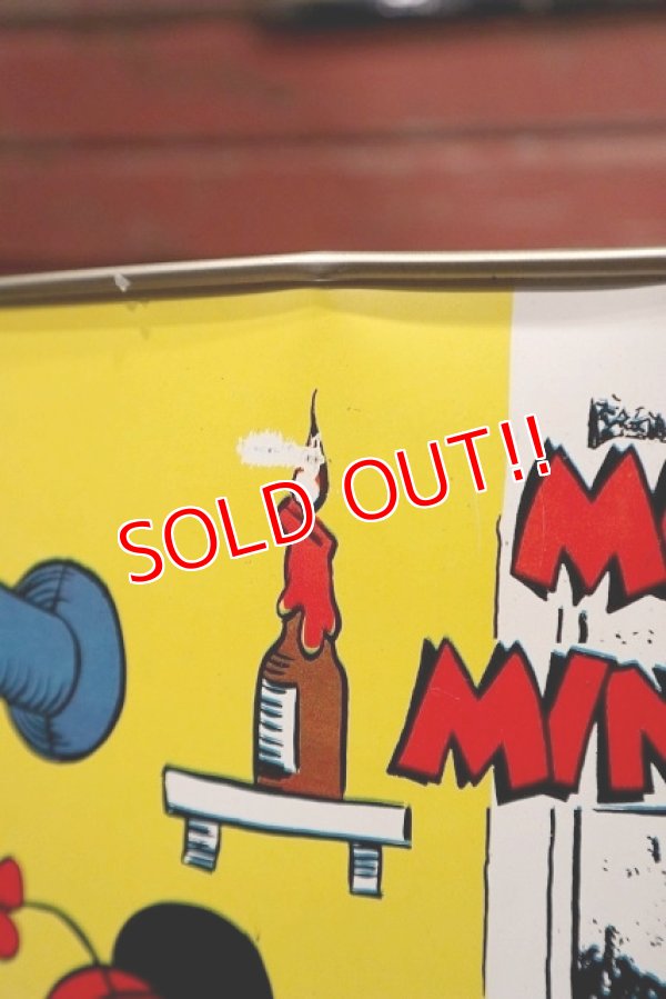 画像9: ct-221101-06 Mickey Mouse & Minnie Mouse / CHEINCO 1970's Tin Trash Box