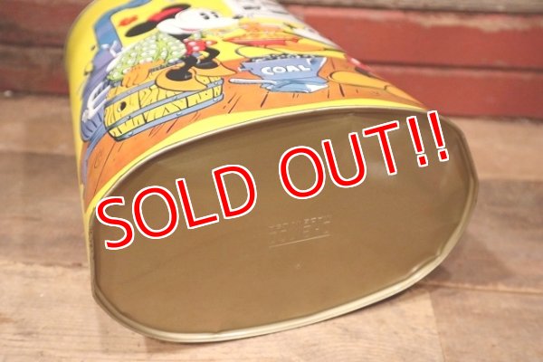 画像14: ct-221101-06 Mickey Mouse & Minnie Mouse / CHEINCO 1970's Tin Trash Box