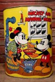 画像1: ct-221101-06 Mickey Mouse & Minnie Mouse / CHEINCO 1970's Tin Trash Box