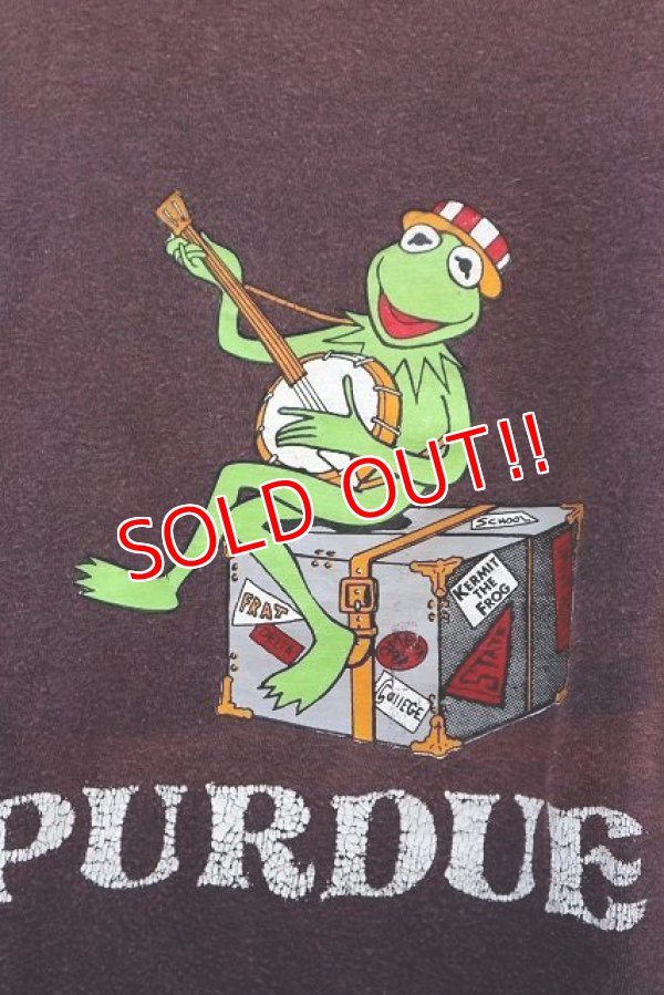 画像2: ct-221101-19 Kermit × PURDUE / 1970's T-Shirt