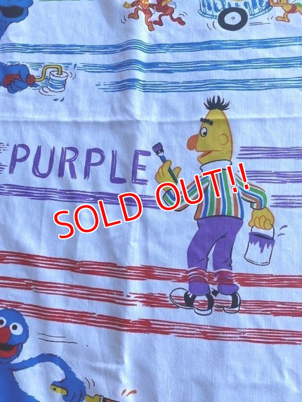 画像2: ct-221101-01 SESAME STREET / 1980's Flat Sheet (Twin)