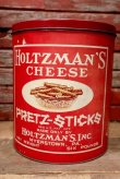 画像1: dp-221101-32 HOLTZMAN'S CHEESE PRETZ-STICKS / 1940's Tin Can
