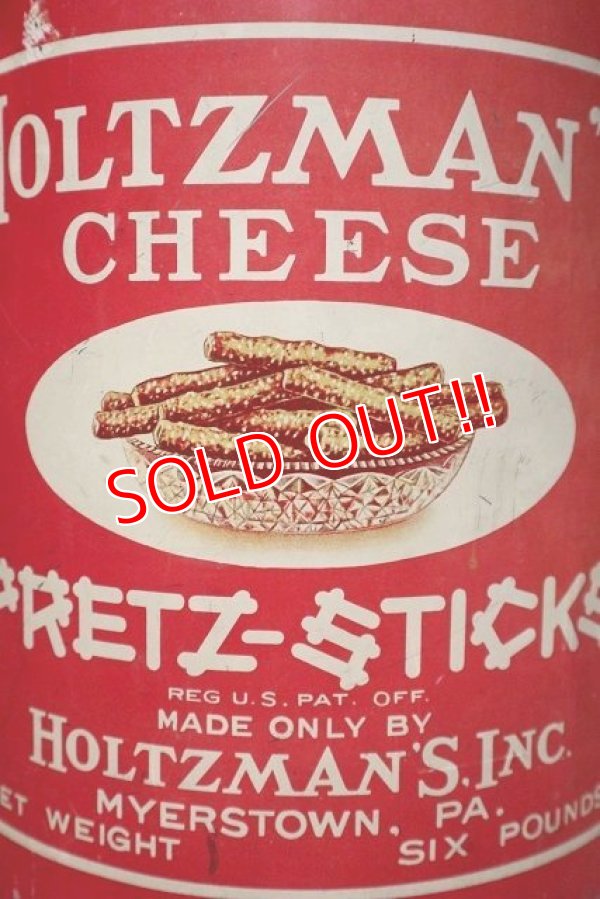 画像2: dp-221101-32 HOLTZMAN'S CHEESE PRETZ-STICKS / 1940's Tin Can