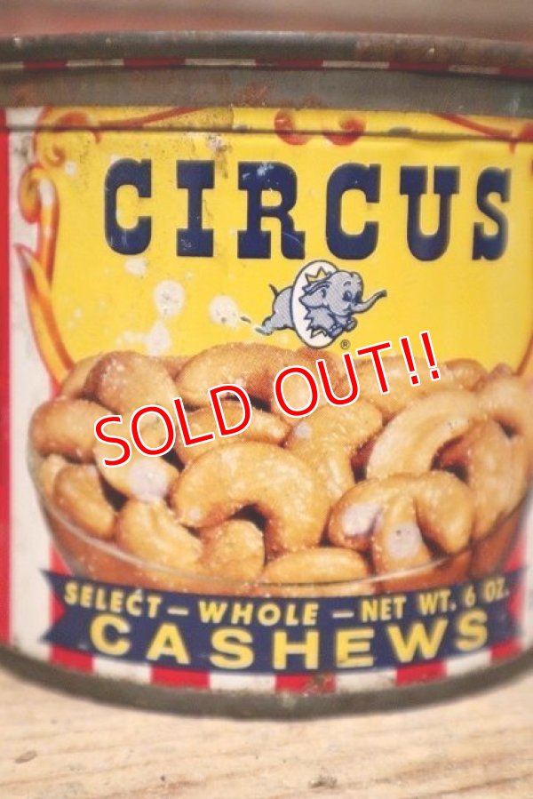 画像3: dp-221101-05 CIRCUS CASHEWS / 1950's Tin Can